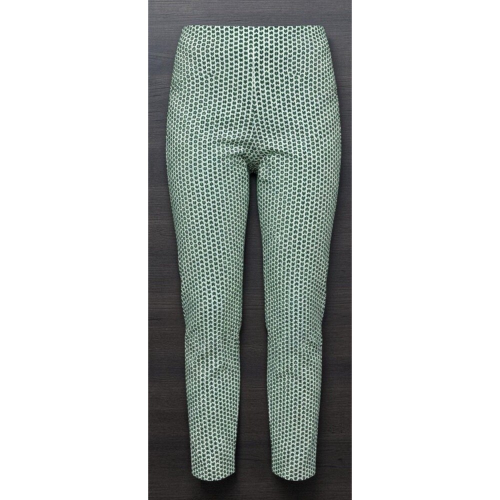 A New Day Pants Women’s 17R Skinny Ankle Green White Crescent Moon Print NWT